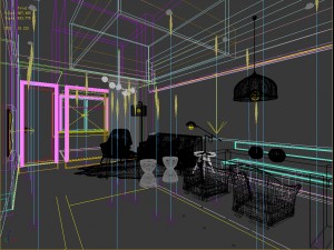 stylish avant-garde living room design 125 Model 3D