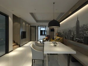 stylish avant-garde living room design 125 3D Model