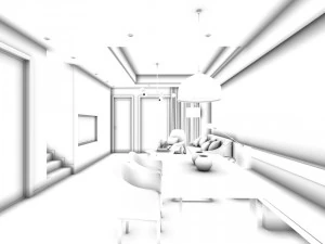 stylish avant-garde living room design 125 3D Model