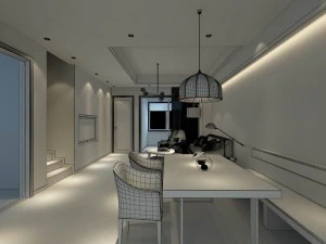 stylish avant-garde living room design 125 3D Model