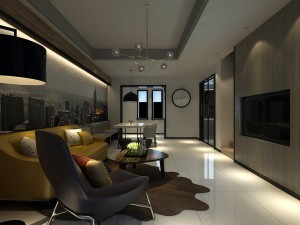 stylish avant-garde living room design 125 Model 3D