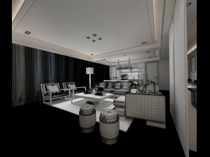 stylish avant-garde living room design 126 Modèle 3D
