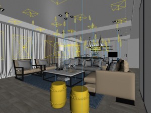 stylish avant-garde living room design 126 Modèle 3D