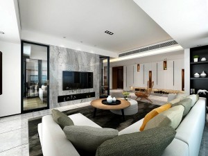 stylish avant-garde living room design 127 3D Model