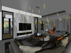 stylish avant-garde living room design 127 3D Model