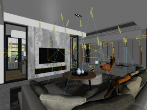 stylish avant-garde living room design 127 3D Model
