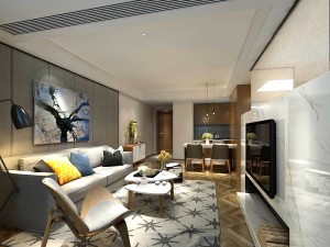 stylish avant-garde living room design 128 3D Model