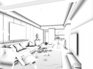 stylish avant-garde living room design 128 Modelo 3D