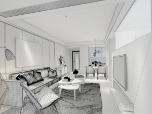 stylish avant-garde living room design 128 Modelo 3D