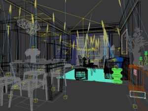 stylish avant-garde living room design 128 Modelo 3D