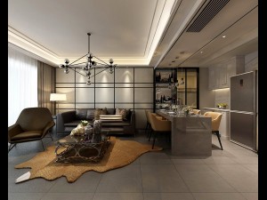 stylish avant-garde living room design 130 3D Model