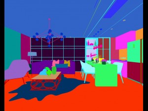 stylish avant-garde living room design 130 3D Model