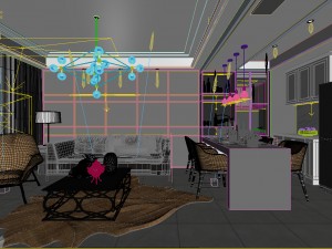 stylish avant-garde living room design 130 3D Model