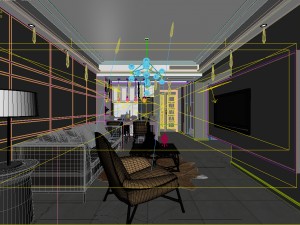 stylish avant-garde living room design 130 3D Model