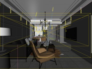 stylish avant-garde living room design 130 3D Model