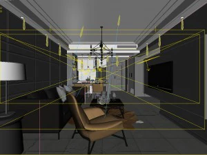 stylish avant-garde living room design 130 3D Model