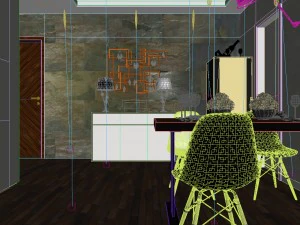 stylish avant-garde living room design 131 3D Model