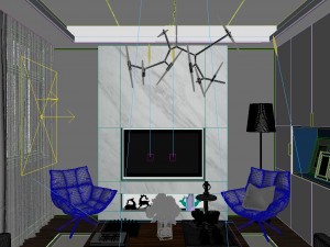 stylish avant-garde living room design 131 Modelo 3D