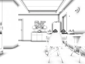 stylish avant-garde living room design 131 3D Model