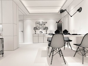 stylish avant-garde living room design 131 Modelo 3D