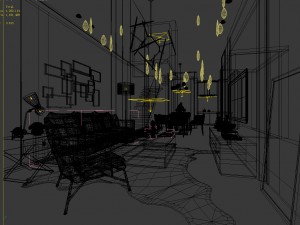stylish avant-garde living room design 133 3D 模型