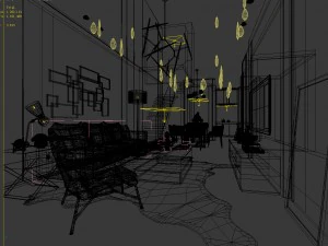 stylish avant-garde living room design 133 3D Model
