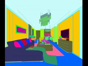 stylish avant-garde living room design 133 3D Model
