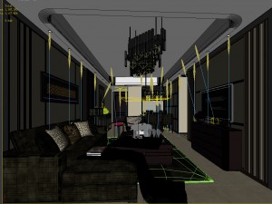 stylish avant-garde living room design 133 3D 模型