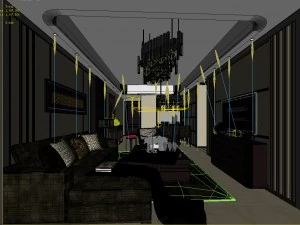 stylish avant-garde living room design 133 3D Model