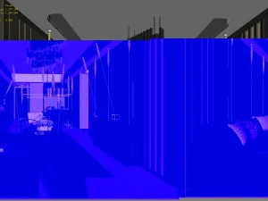 стильный авангардный дизайн гостиной 134 3D Модель