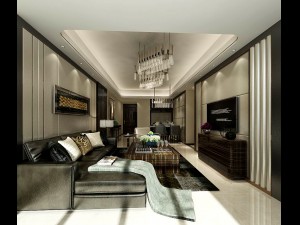 stylish avant-garde living room design 134 3D Model