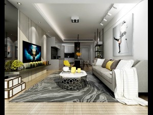stylish avant-garde living room design 134 3D Model