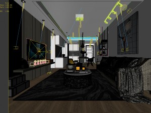 stylish avant-garde living room design 134 3D Model