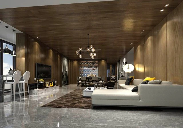 stylish avant-garde living room design 135 3D Model .c4d .max .obj .3ds .fbx .stl .blend