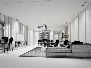 stylish avant-garde living room design 135 3Dモデル