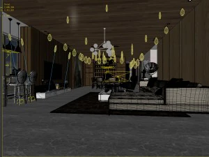 stylish avant-garde living room design 135 3D Model