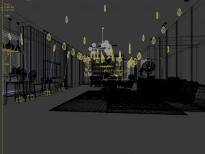stylish avant-garde living room design 135 3D Model