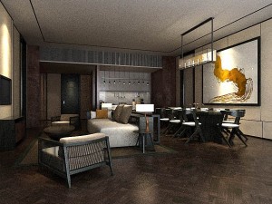 stylish avant-garde living room design 136 3D Model