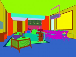 stylish avant-garde living room design 136 3D Model