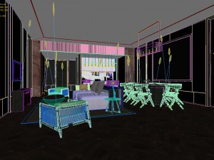 stylish avant-garde living room design 136 3D Model