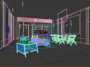 stylish avant-garde living room design 136 3D Model