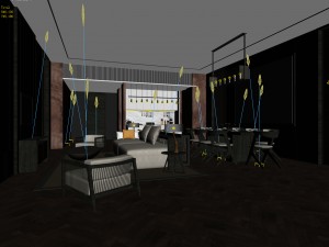 stylish avant-garde living room design 136 3D Model