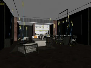 stylish avant-garde living room design 136 3D Model
