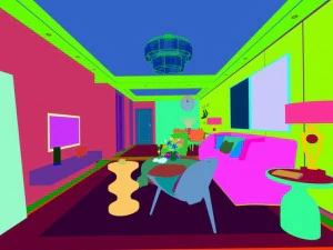stylish avant-garde living room design 137 3D Model
