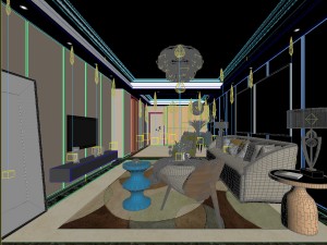 stylish avant-garde living room design 137 3Dモデル
