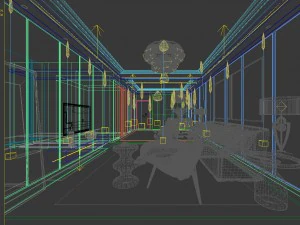 stylish avant-garde living room design 137 3D Model