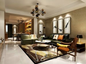 stylish avant-garde living room design 138 Modello 3D