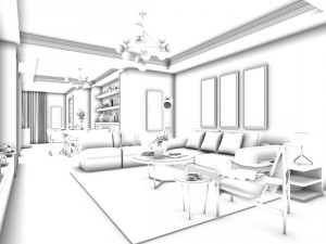 stylish avant-garde living room design 138 3D Model
