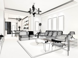 stylish avant-garde living room design 138 3D Model