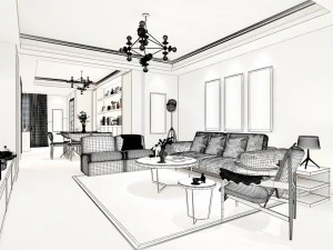 stylish avant-garde living room design 138 3D Model